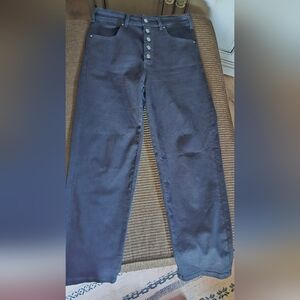 Women's Dark Blue Universal Standard Button Fly Etta Jeans Size 10
